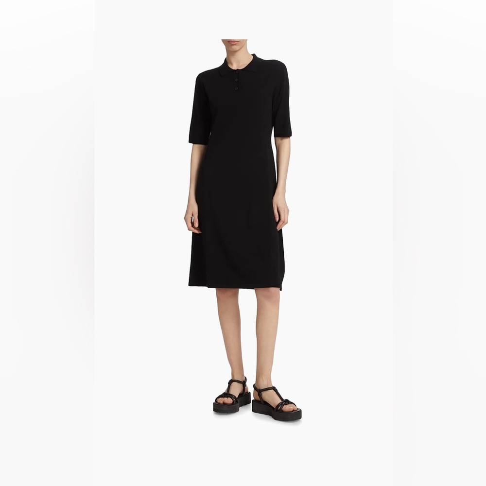 Saks Fifth Avenue COLLECTION Short-Sleeve Polo Midi-Dress Size M